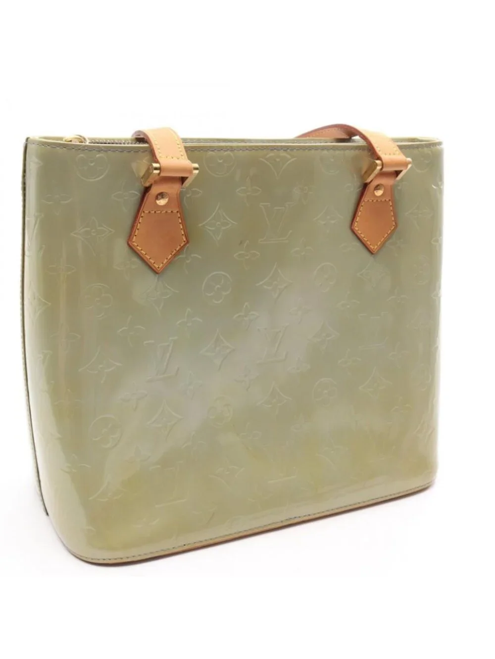 Louis Vuitton Handbag Houston Gray Leather
